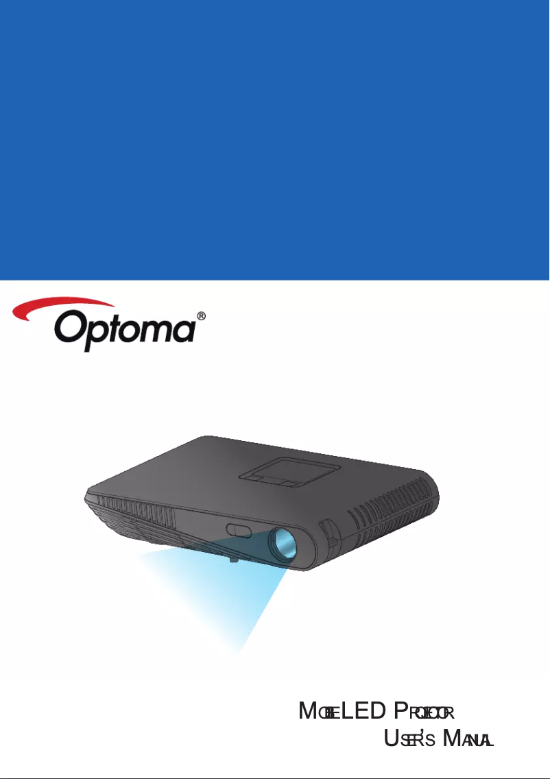 Page n°1 - Manuel utilisateur Optoma ML800