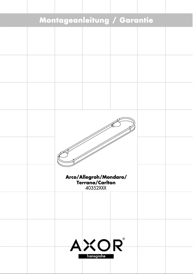 Page n°1 - Manuel utilisateur Hansgrohe AXOR Terranox