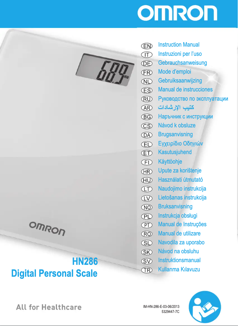 Page n°1 - Manuel utilisateur Omron HN286