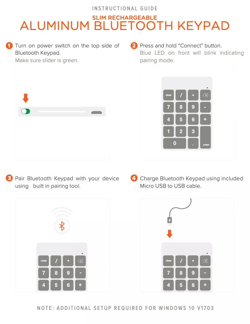 Page n°1 - Manuel utilisateur Satechi Slim Wireless Keypad