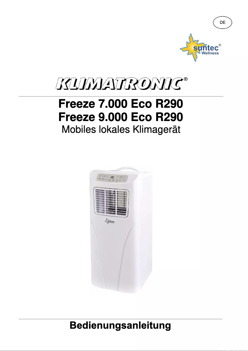 Page 1 de la notice Manuel utilisateur Suntec Klimatronic Freeze 9.000 Eco R290