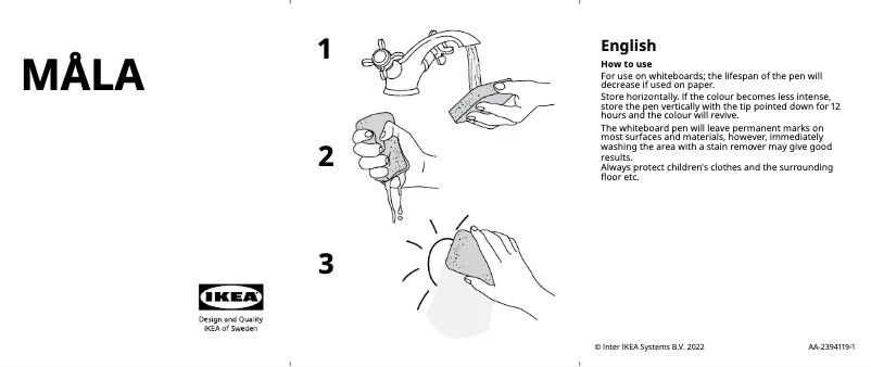 Image de la première page du manuel de l'appareil MÅLA 404.776.32