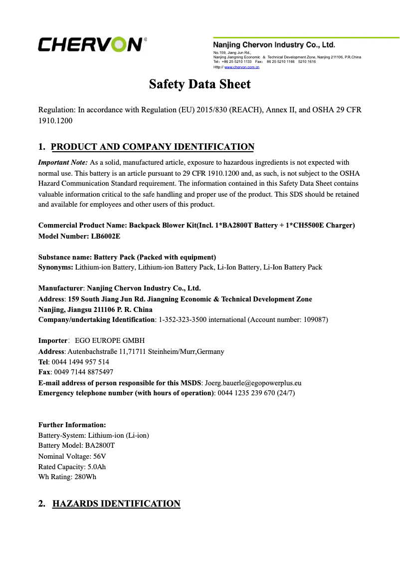 Image de la première page du manuel de l'appareil LB6002E