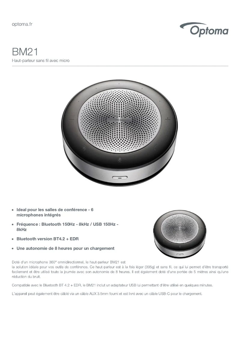 Imagen de la primera página del manual del dispositivo BM21