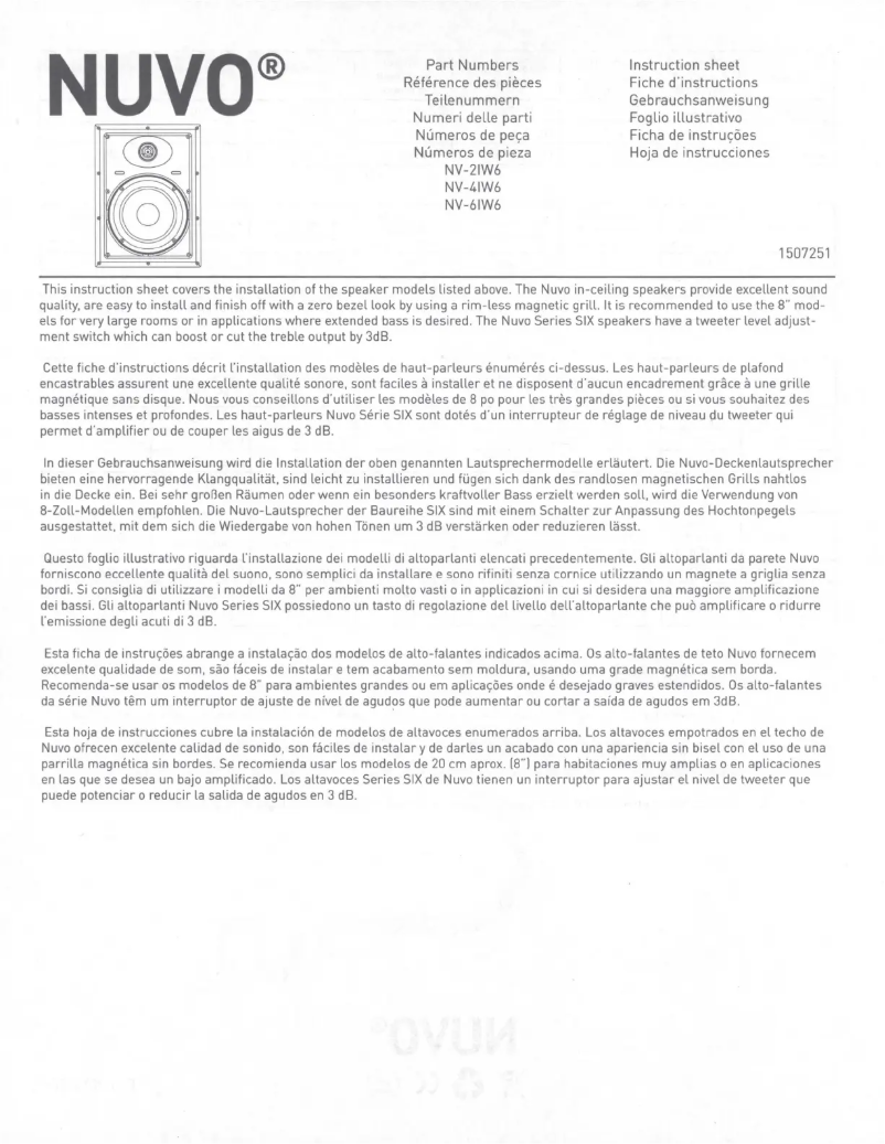 Imagen de la primera página del manual del dispositivo Series Two NV-2IW6