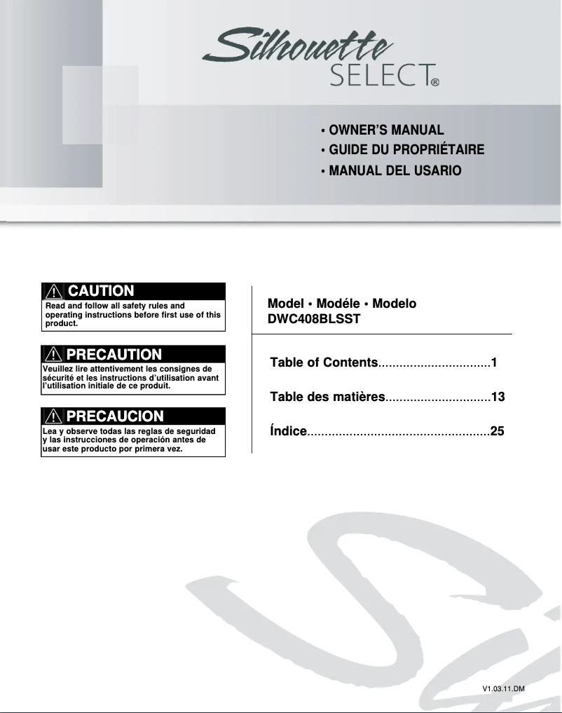 Página 1 del manual Manual de usuario Danby Silhouette DWC408BLSST