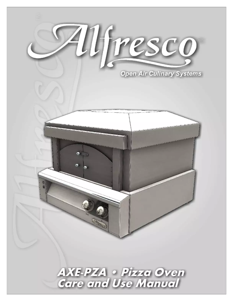 Page n°1 - Manuel utilisateur Alfresco Pizza Plus AXE-PZA
