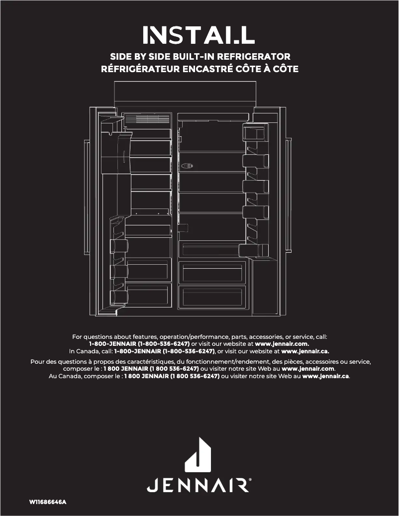 Page n°1 - Guide d'installation Jenn-Air JBSS42E22L