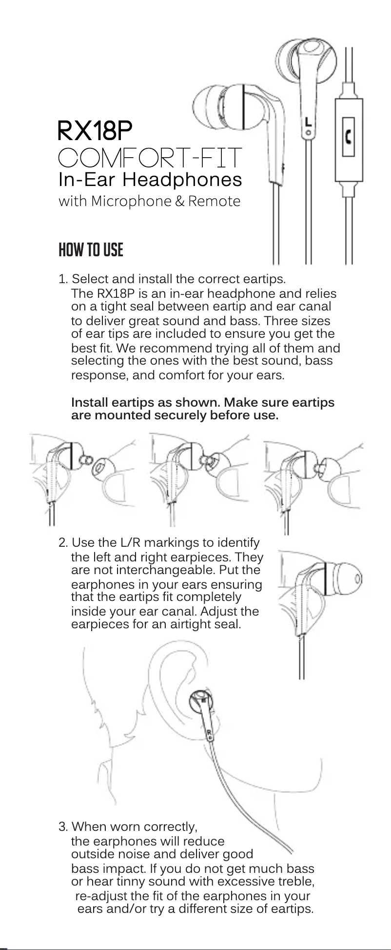 Page n°1 - Manuel utilisateur MEE audio RX18P