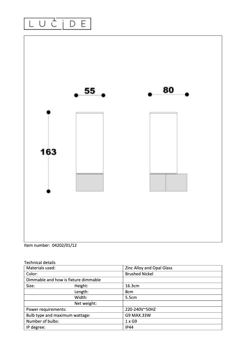 Página 1 del manual Manual de usuario Lucide Jesse