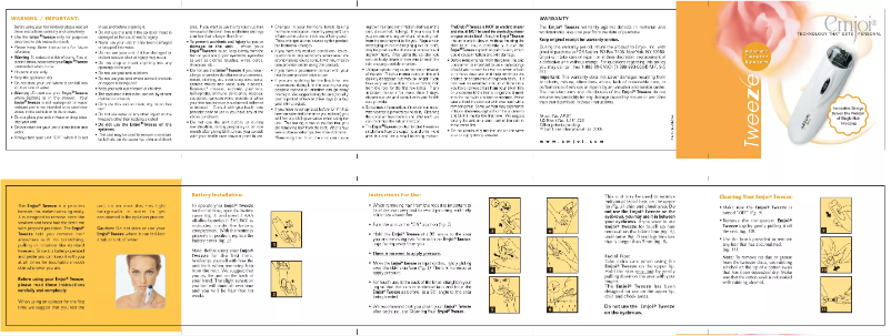 Page 1 de la notice Manuel utilisateur Emjoi Tweeze AP-9T