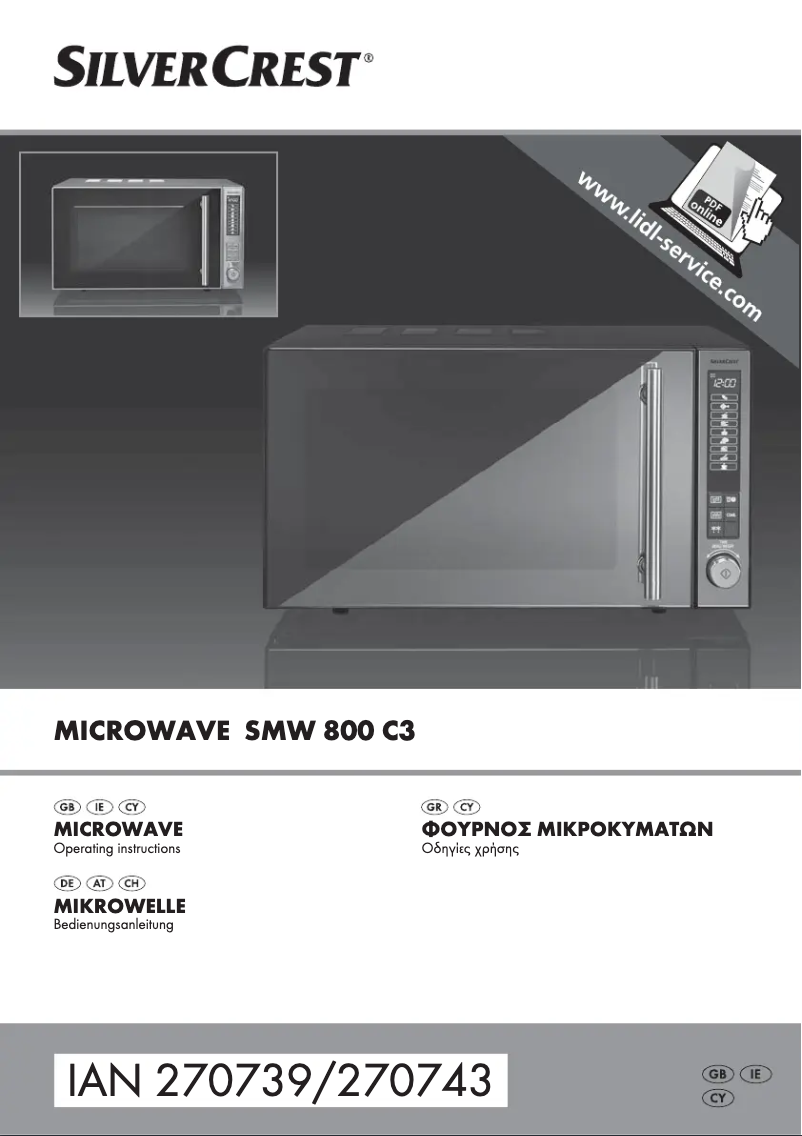 Page 1 de la notice Manuel utilisateur SilverCrest SMW 800 C3
