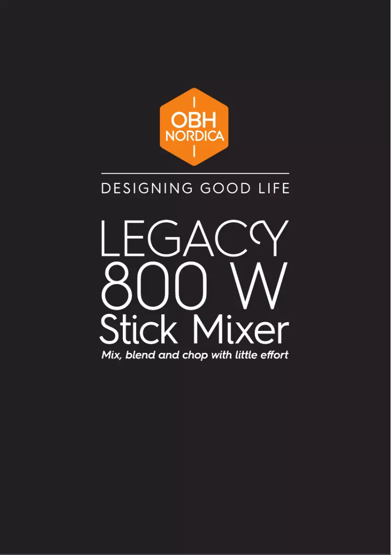 Página 1 del manual Manual de usuario OBH Nordica Legacy 7712