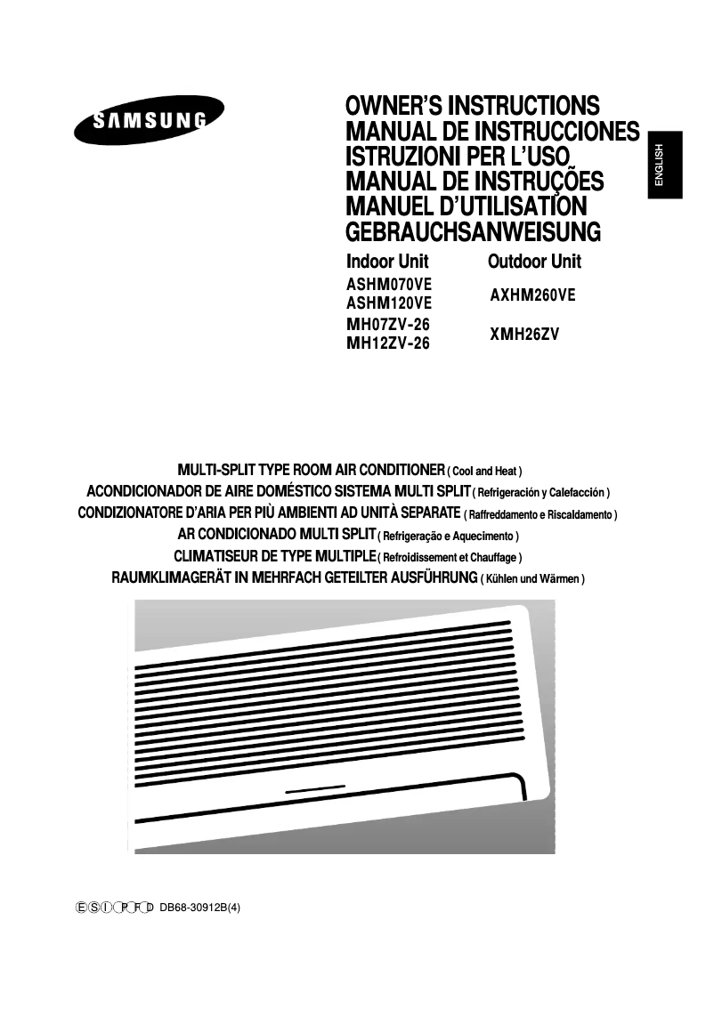 Image de la première page du manuel de l'appareil ASHM260VE