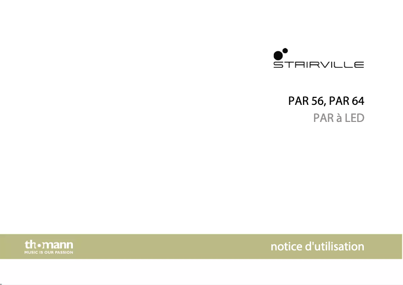 Page 1 de la notice Manuel utilisateur Stairville PAR 64