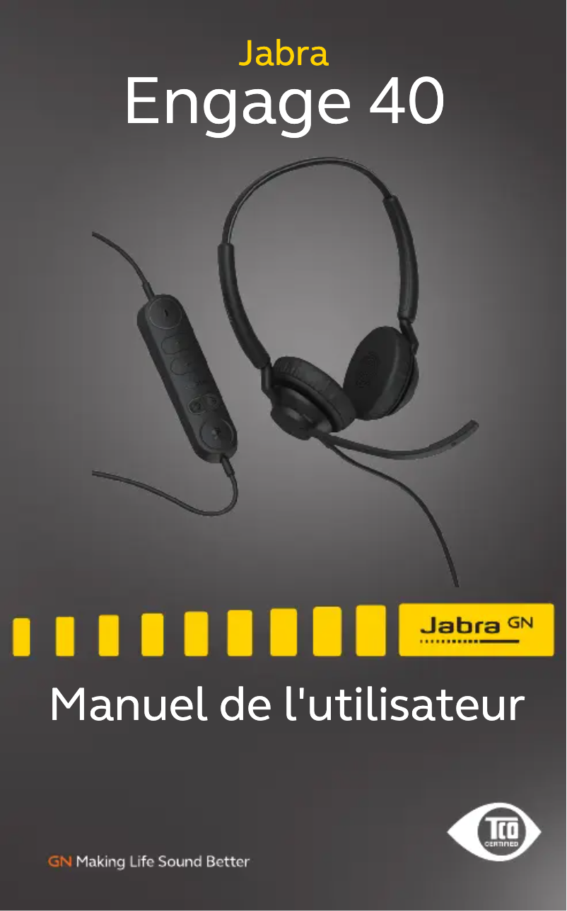 Page 1 de la notice Manuel utilisateur Jabra Engage 40