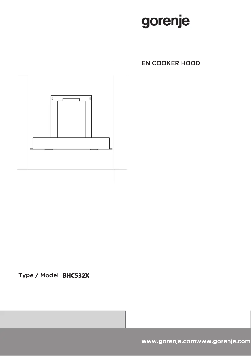 Página 1 del manual Guía de instalación Gorenje BHC532X