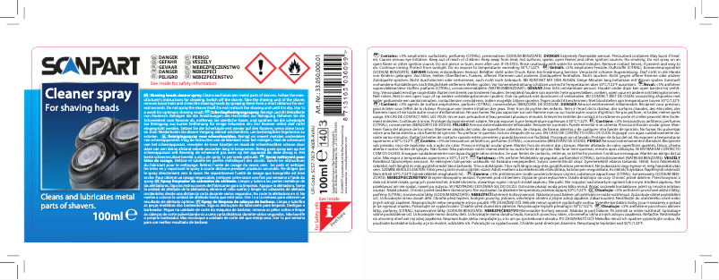 Image de la première page du manuel de l'appareil Cleaner spray