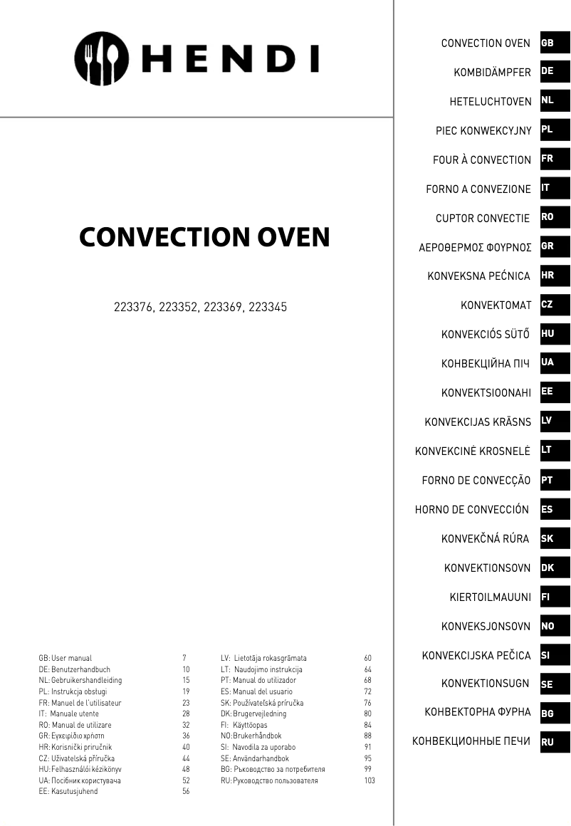 Página 1 del manual Manual de usuario Hendi 223369
