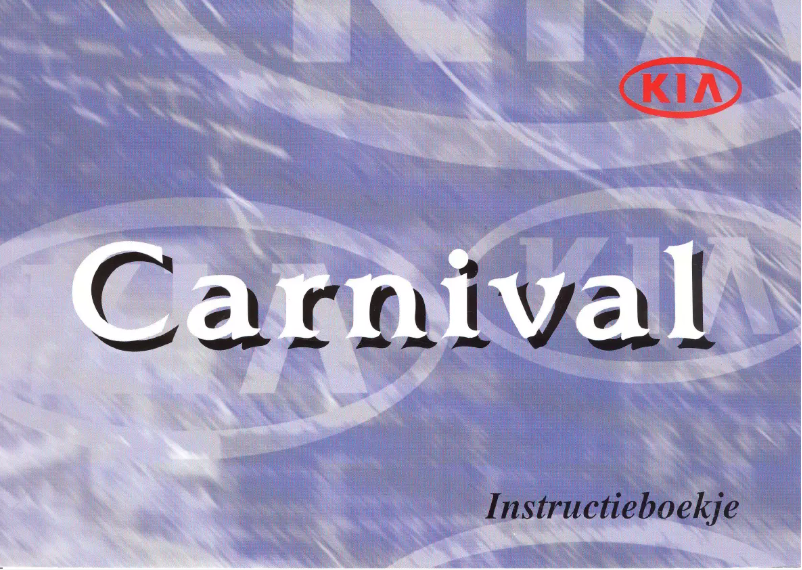 Page 1 de la notice Manuel utilisateur Kia Carnival (2000)