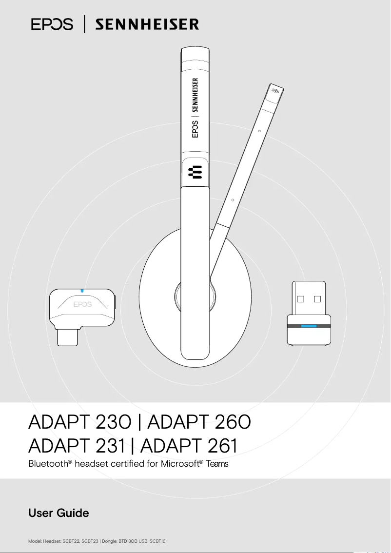 Page n°1 - Manuel utilisateur Sennheiser ADAPT 260