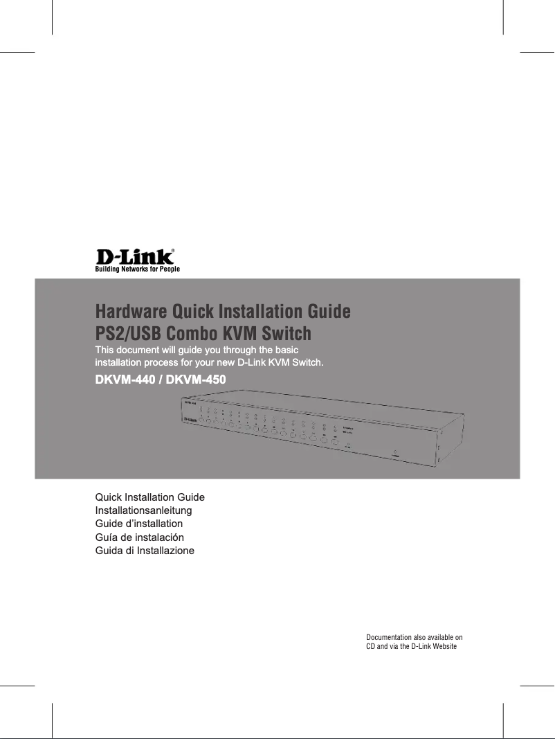 Page 1 de la notice Guide d'installation D-Link DKVM-450