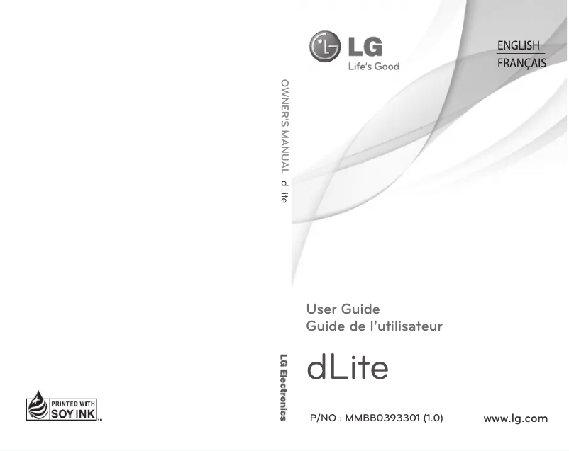 Page 1 de la notice Manuel utilisateur LG GD570AW