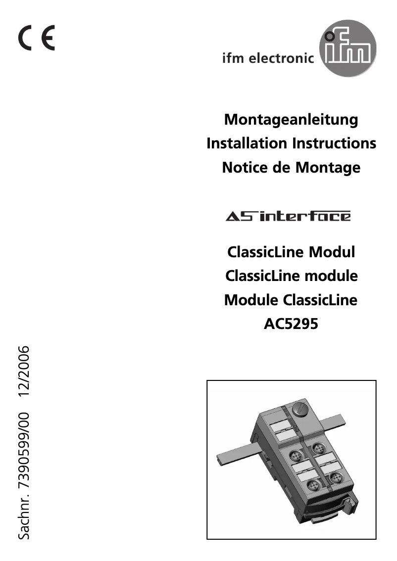 Image de la première page du manuel de l'appareil AC5295