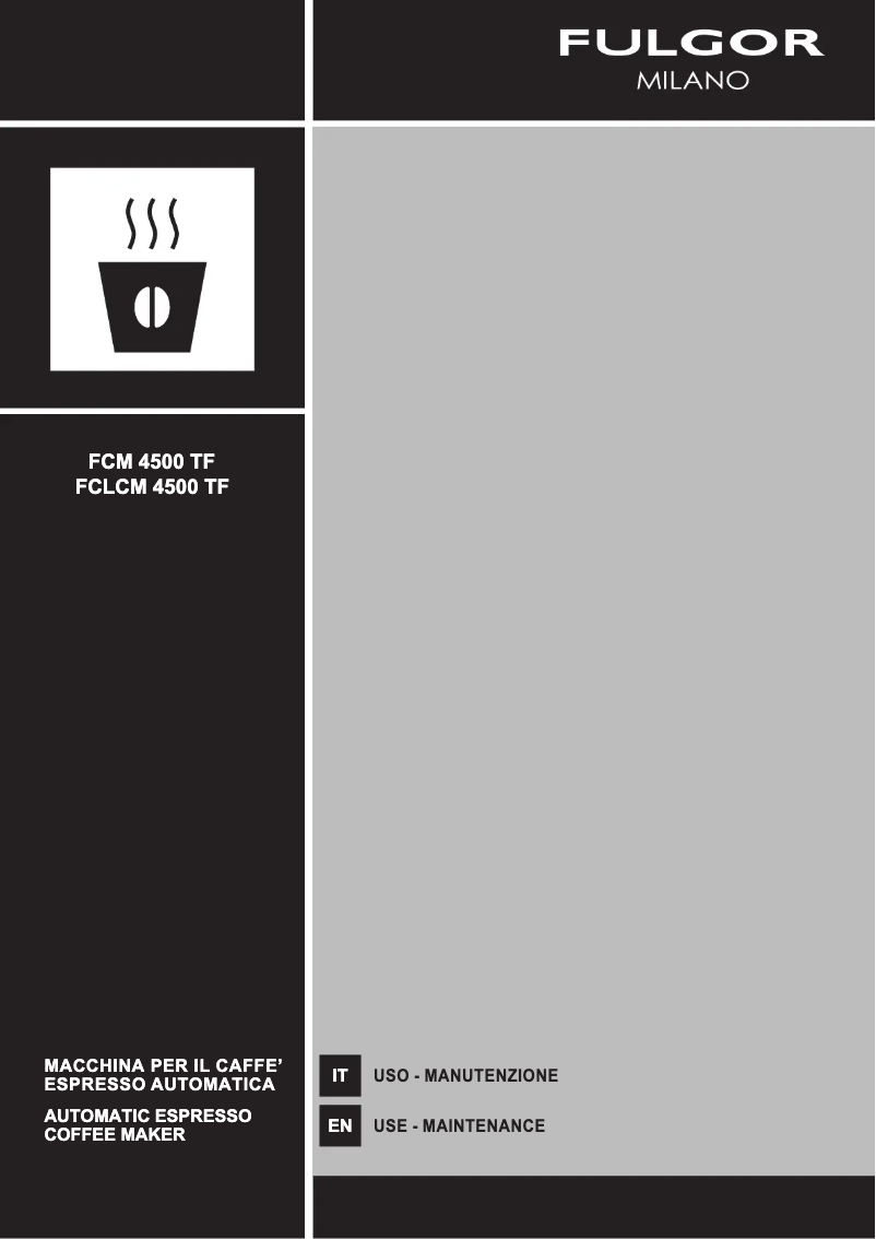 Page 1 de la notice Manuel utilisateur Fulgor Milano FCLCM 4500 TF BK