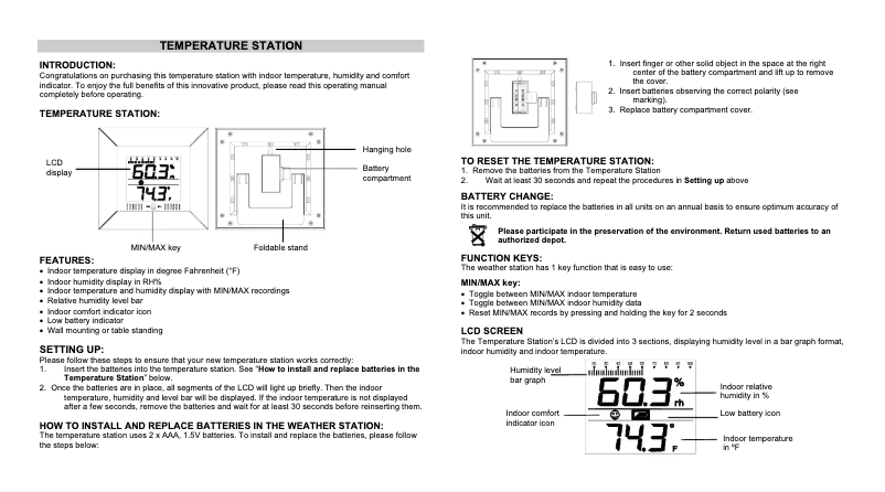 Image de la première page du manuel de l'appareil WS-9410U