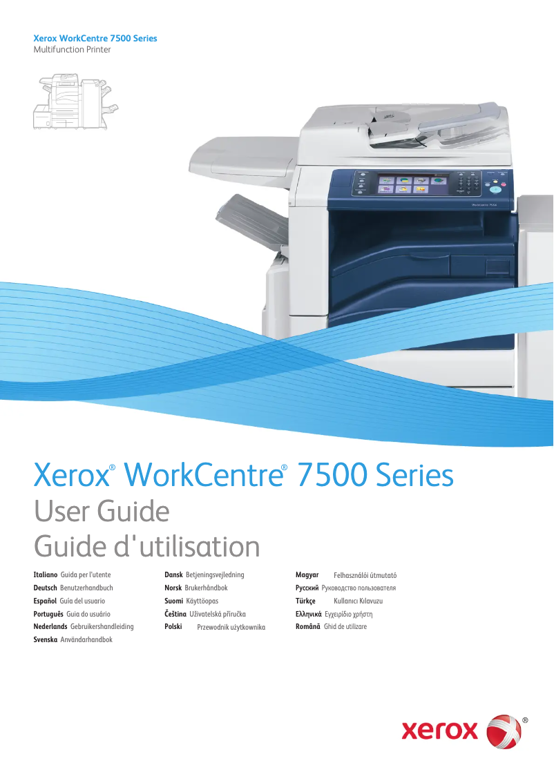 Page 1 de la notice Manuel utilisateur Xerox WorkCentre 7556RB