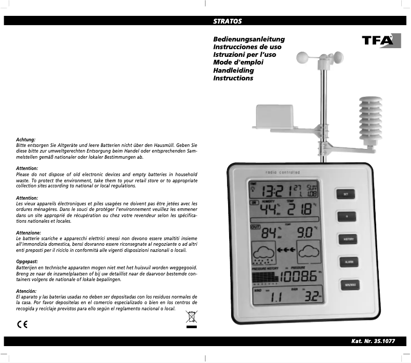 Page 1 de la notice Manuel utilisateur TFA 35.1077