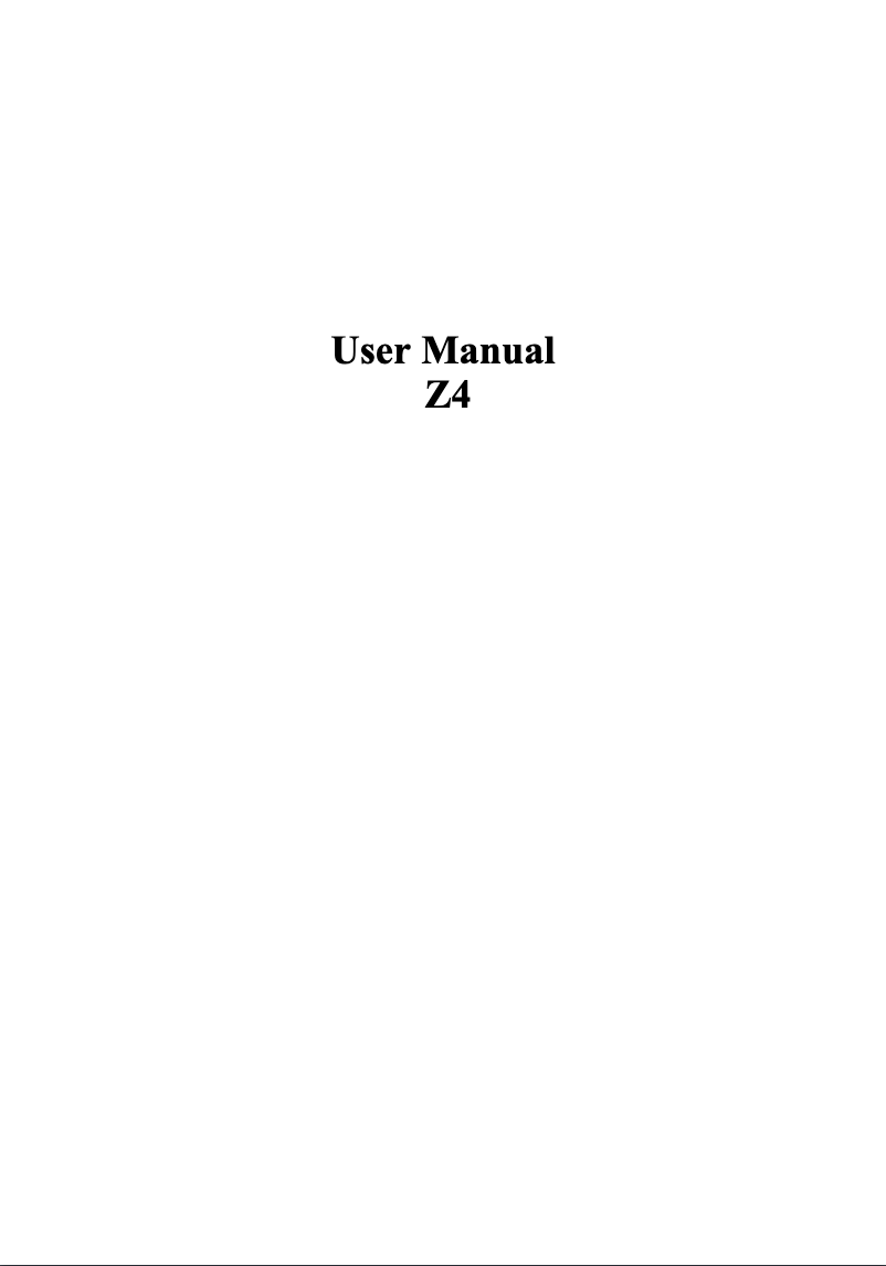 Page n°1 - Manuel utilisateur Lava Z6