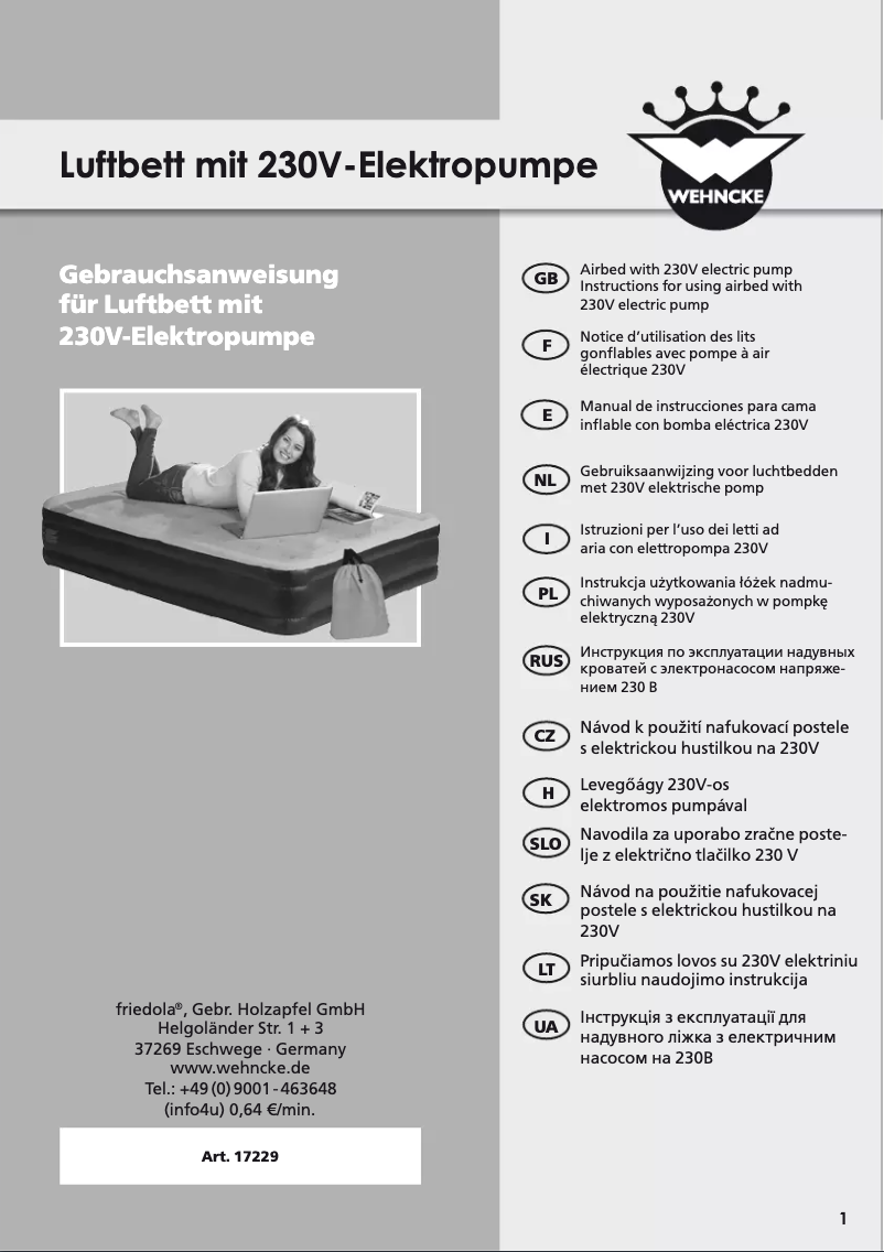 Image de la première page du manuel de l'appareil 17229