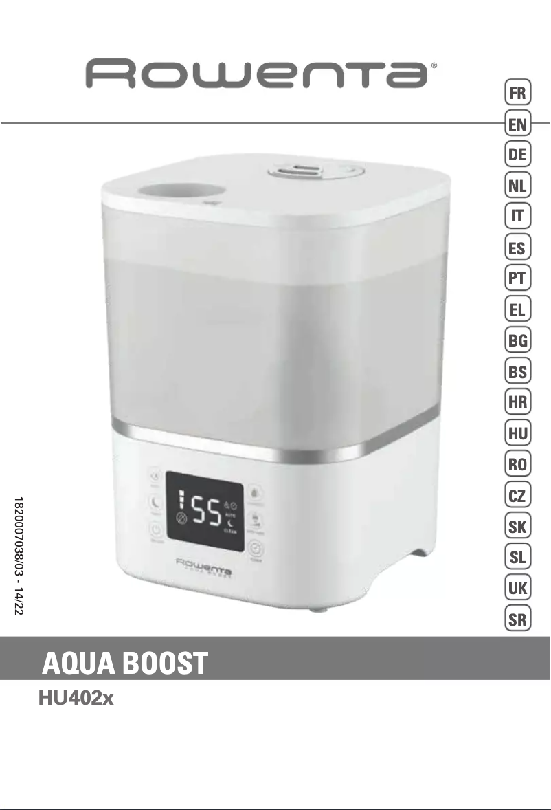 Image de la première page du manuel de l'appareil Aqua Boost HU4020