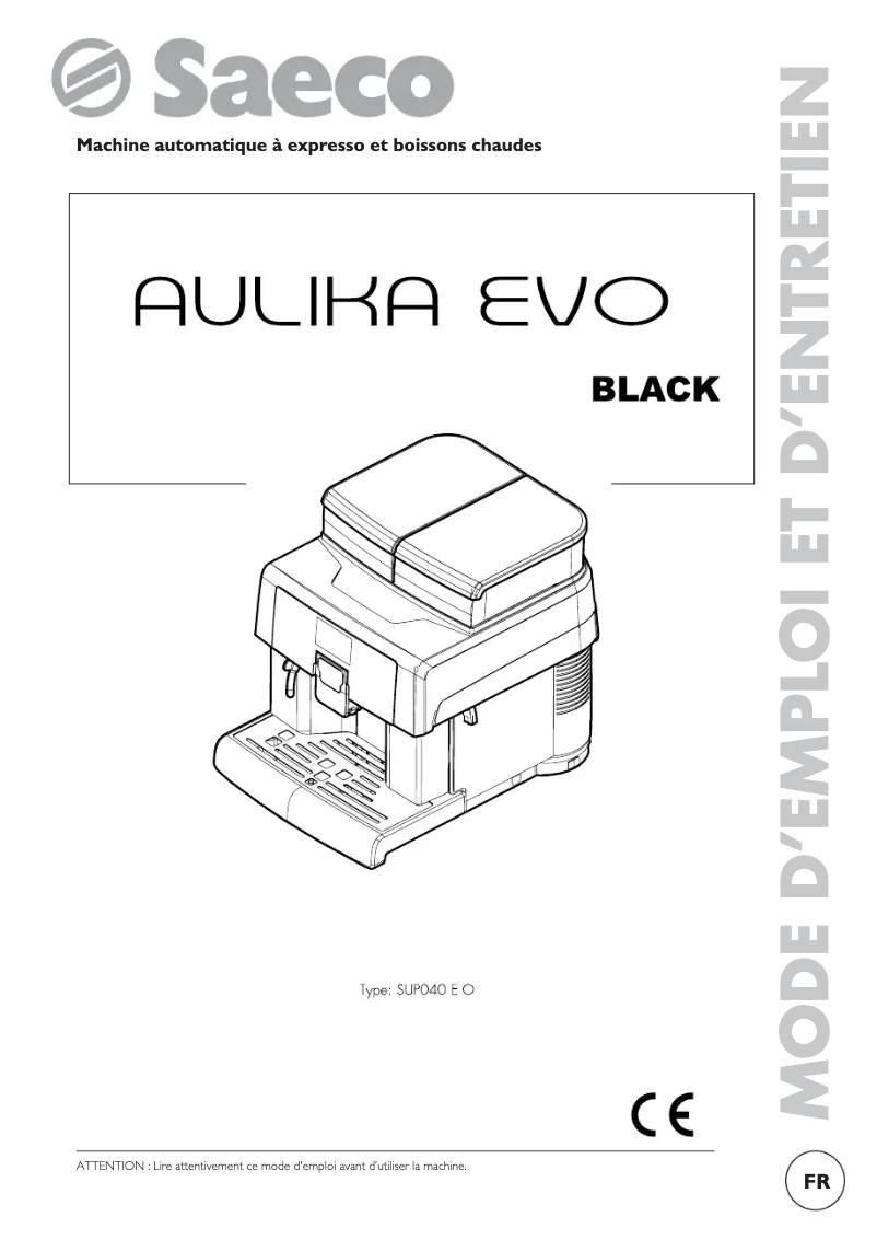 Image de la première page du manuel de l'appareil Aulika Evo Black