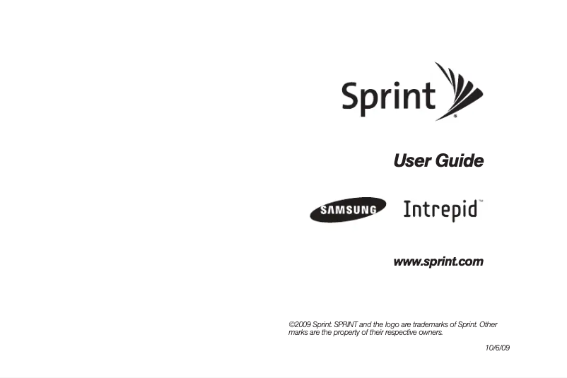 Página 1 del manual Manual de usuario Samsung Intrepid