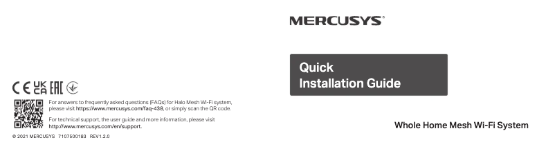 Página 1 del manual Guía de inicio rápido Mercusys Halo H90X