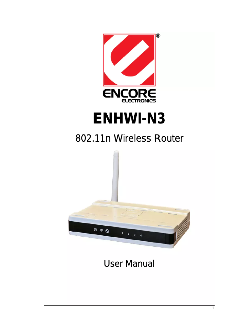 Page 1 de la notice Manuel utilisateur ENCORE N150