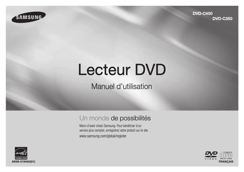 Page 1 de la notice Manuel utilisateur Samsung DVD-C450