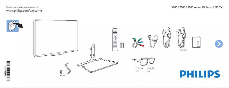 Page 1 of the manual Quick Start Guide Philips 47PFL6678S