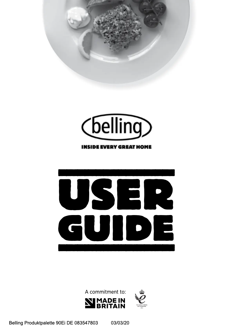 Page n°1 - Manuel utilisateur Belling Cookcentre 90