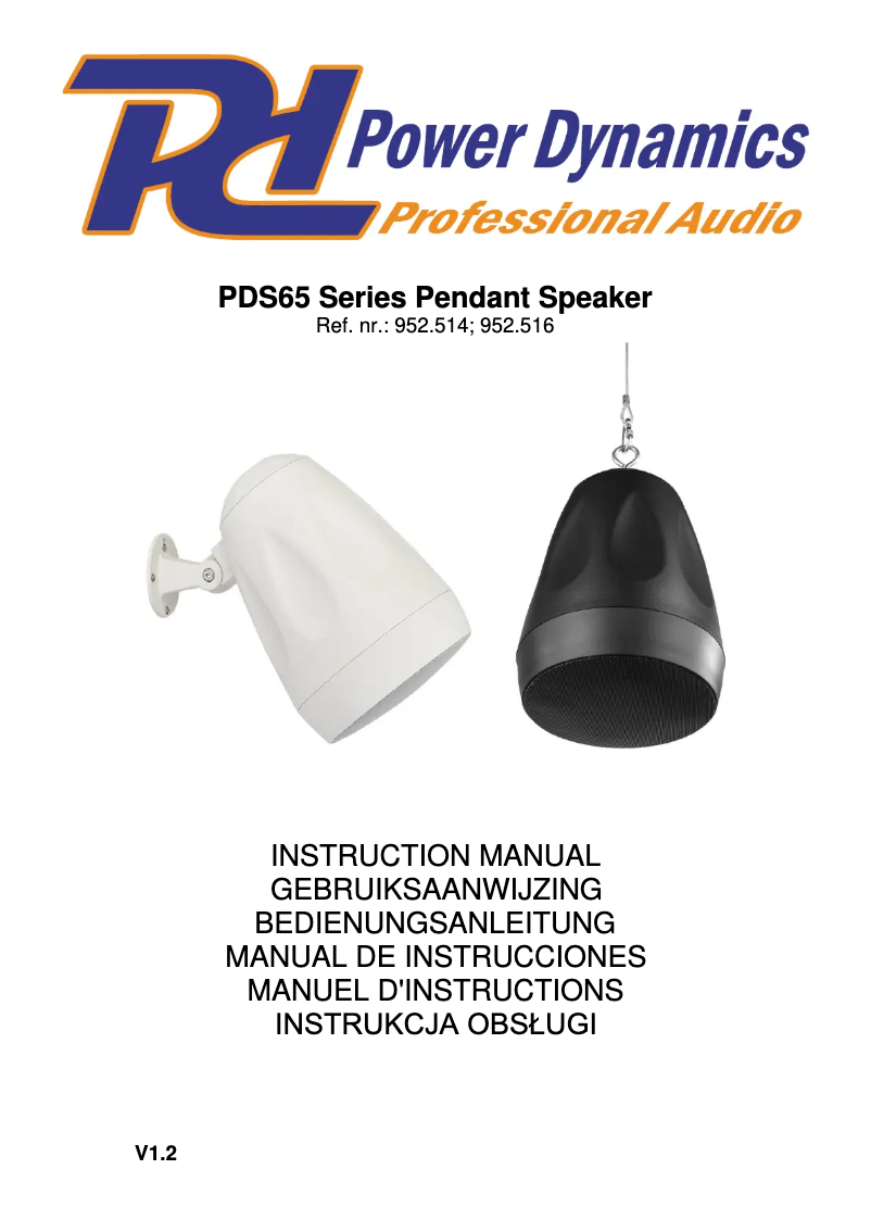 Page n°1 - Manuel utilisateur Power Dynamics PDS65B