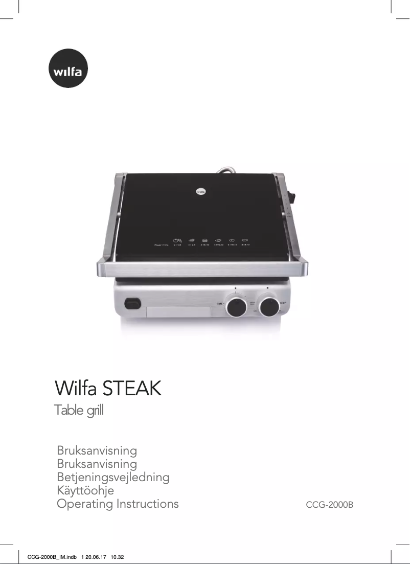 Image de la première page du manuel de l'appareil Steak CGG-2000B