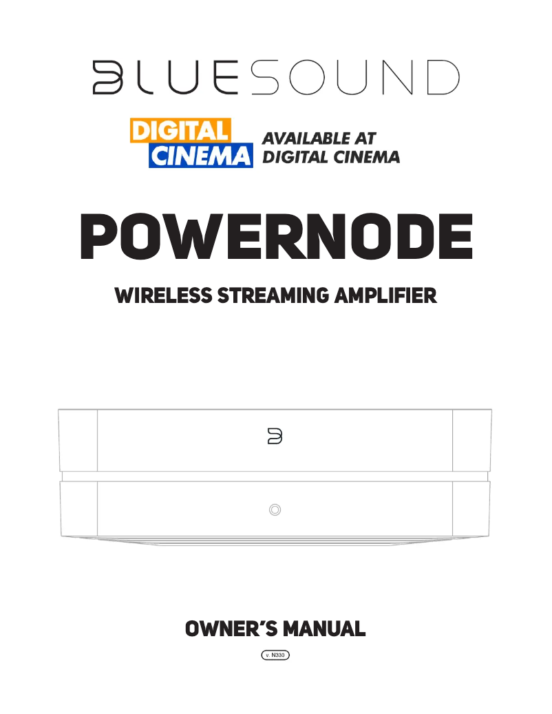 Page 1 de la notice Manuel utilisateur Bluesound Powernode N330