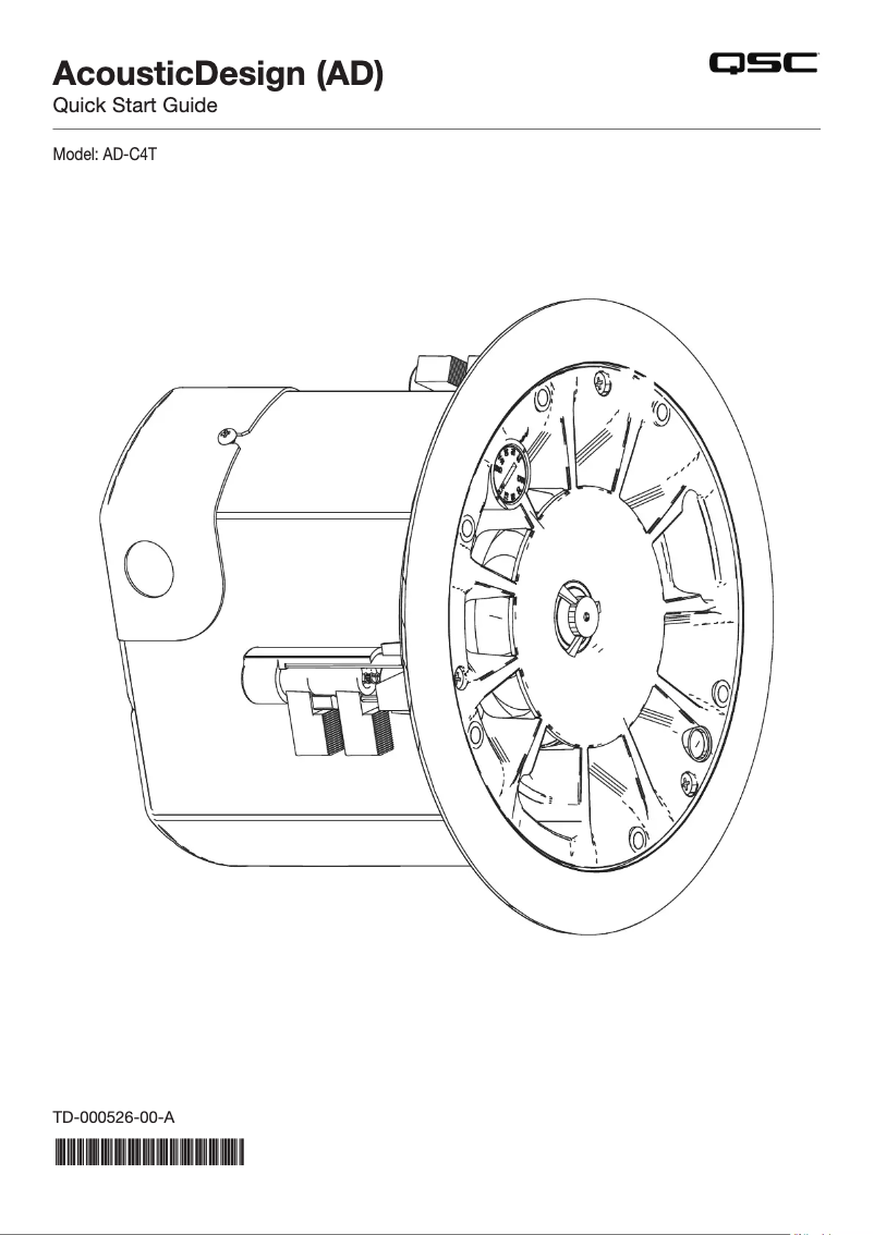 Page 1 de la notice Manuel utilisateur QSC AD-C4T