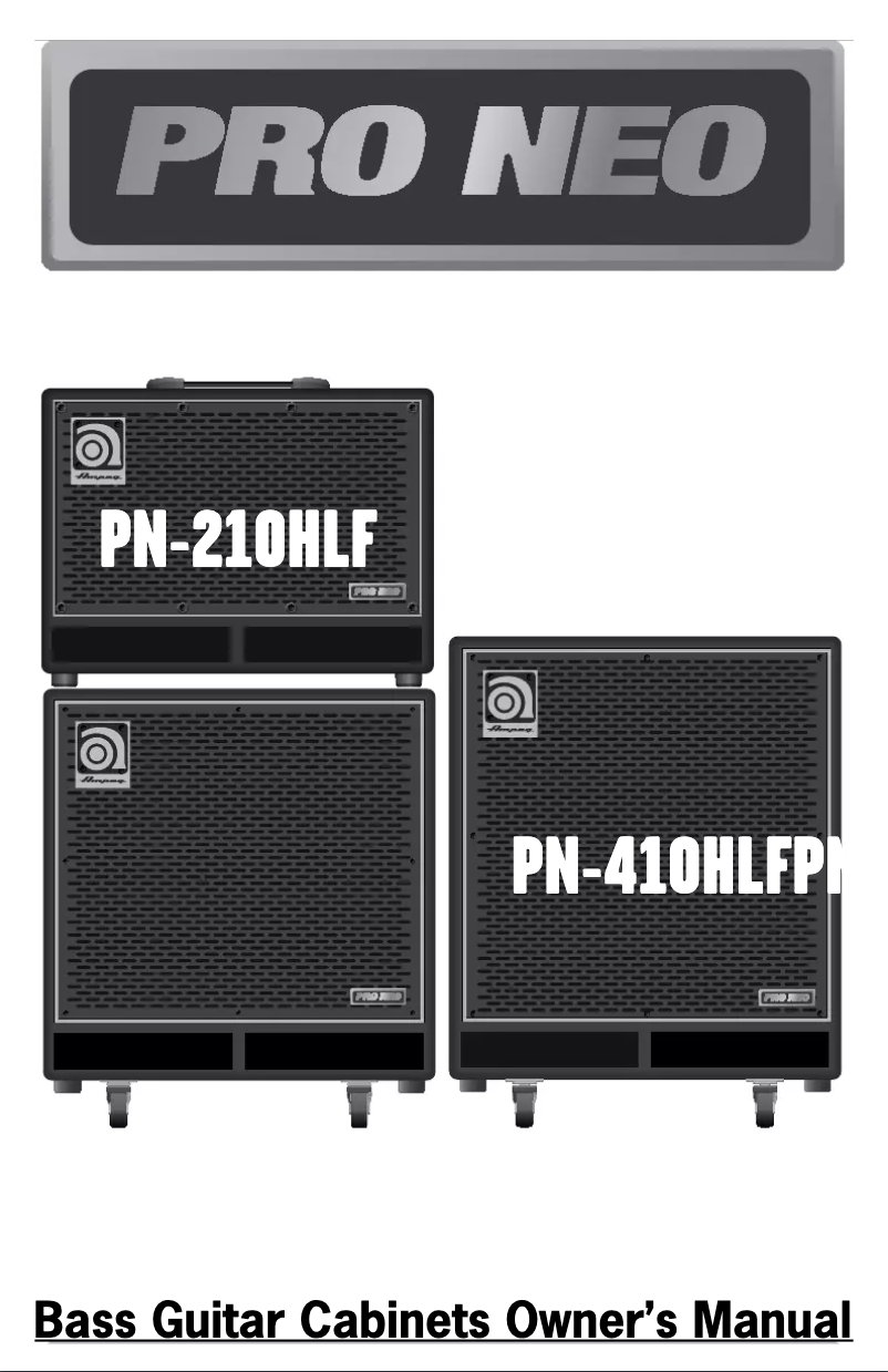 Page n°1 - Manuel utilisateur Ampeg PN-410HLF