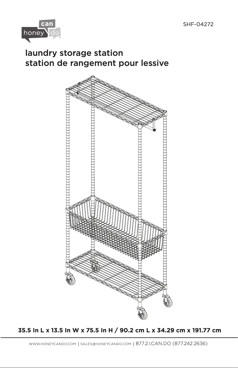 Página 1 del manual Manual de usuario Honey-Can-Do SHF-04272