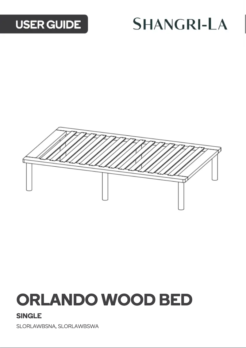 Image de la première page du manuel de l'appareil Orlando SLORLAWBSNA