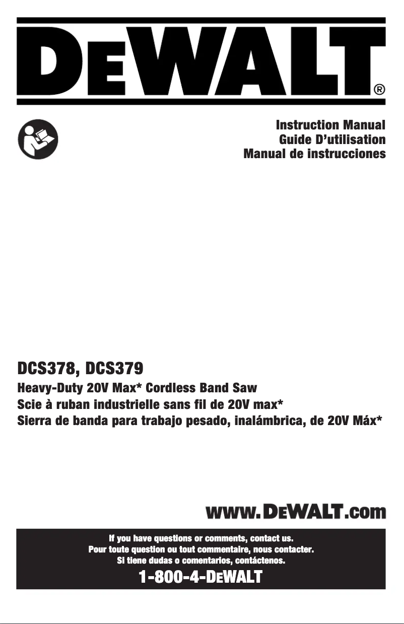 Image de la première page du manuel de l'appareil DCS379